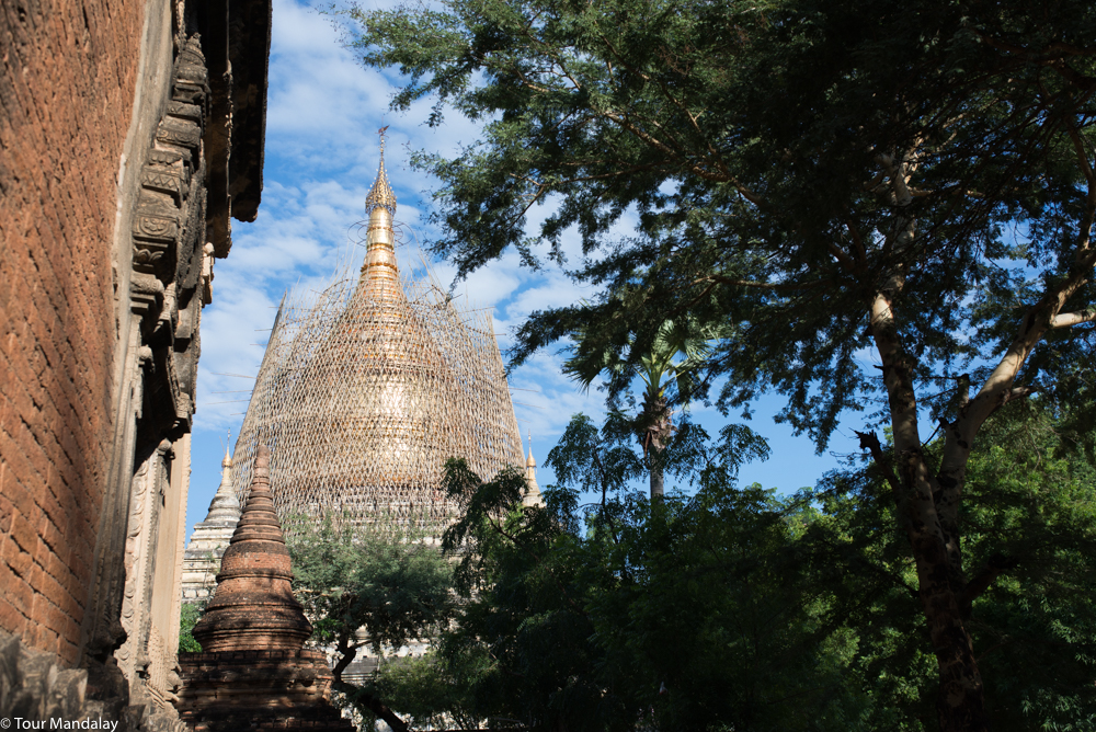 Myazedi Pagoda as viewed from Gubyaukgyi