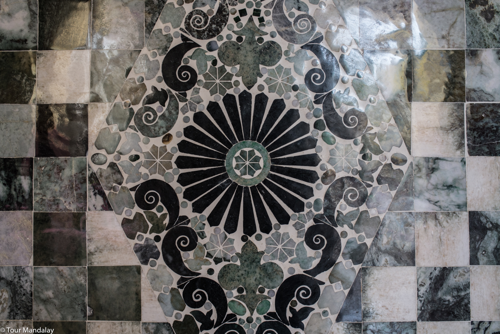 Jade tiles found inside Mahamuni Pagoda
