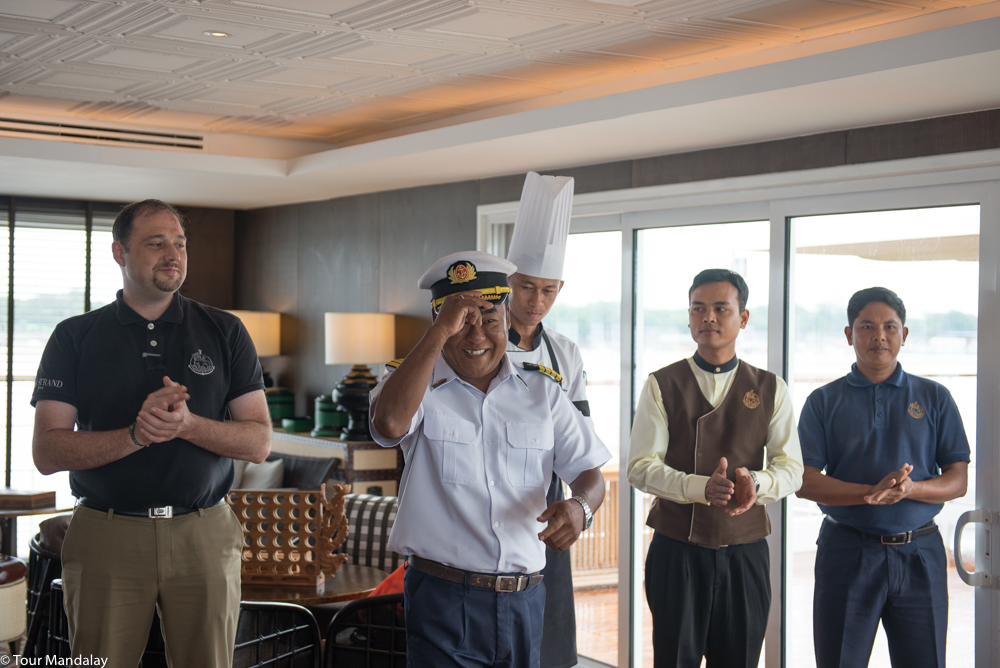 The Strand Cruise's captain gives us a warm welcome