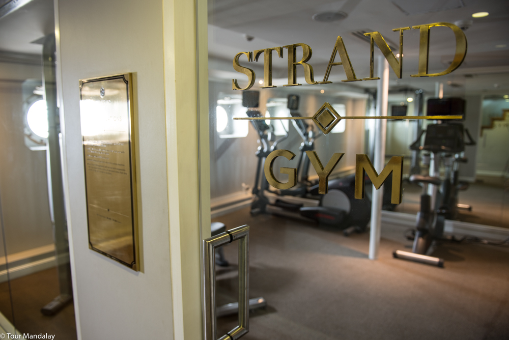 The Strand Cruise's compact, yet equipped gym room - perfect for working off all those calories!